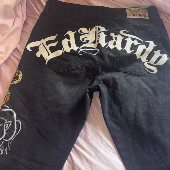 Ed Hardy Charcoal Denim Pants - Picture 1 of 4